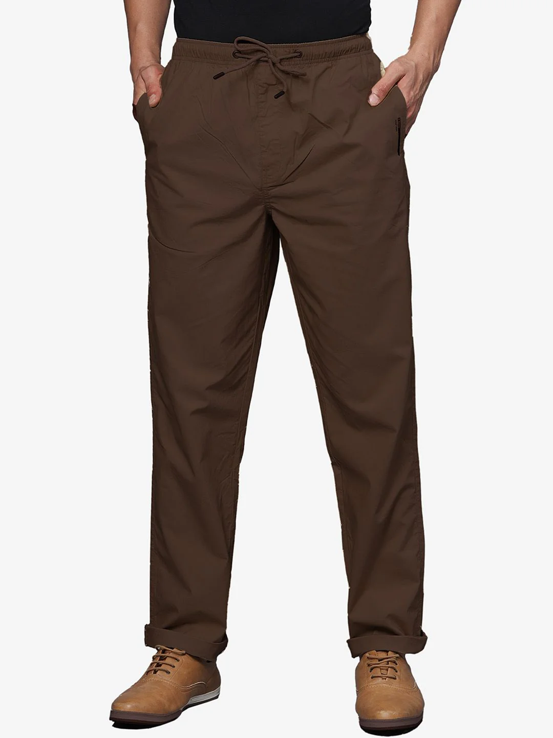 cotton coffee lower track pants